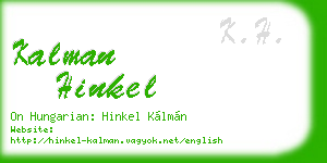 kalman hinkel business card